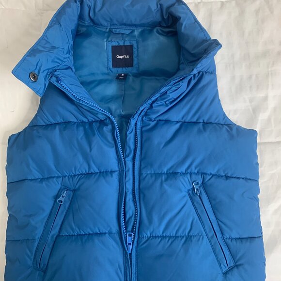 GAP Kids Blue Puffer Vest – Size Medium (8–9 Years) - Picture 7 of 11